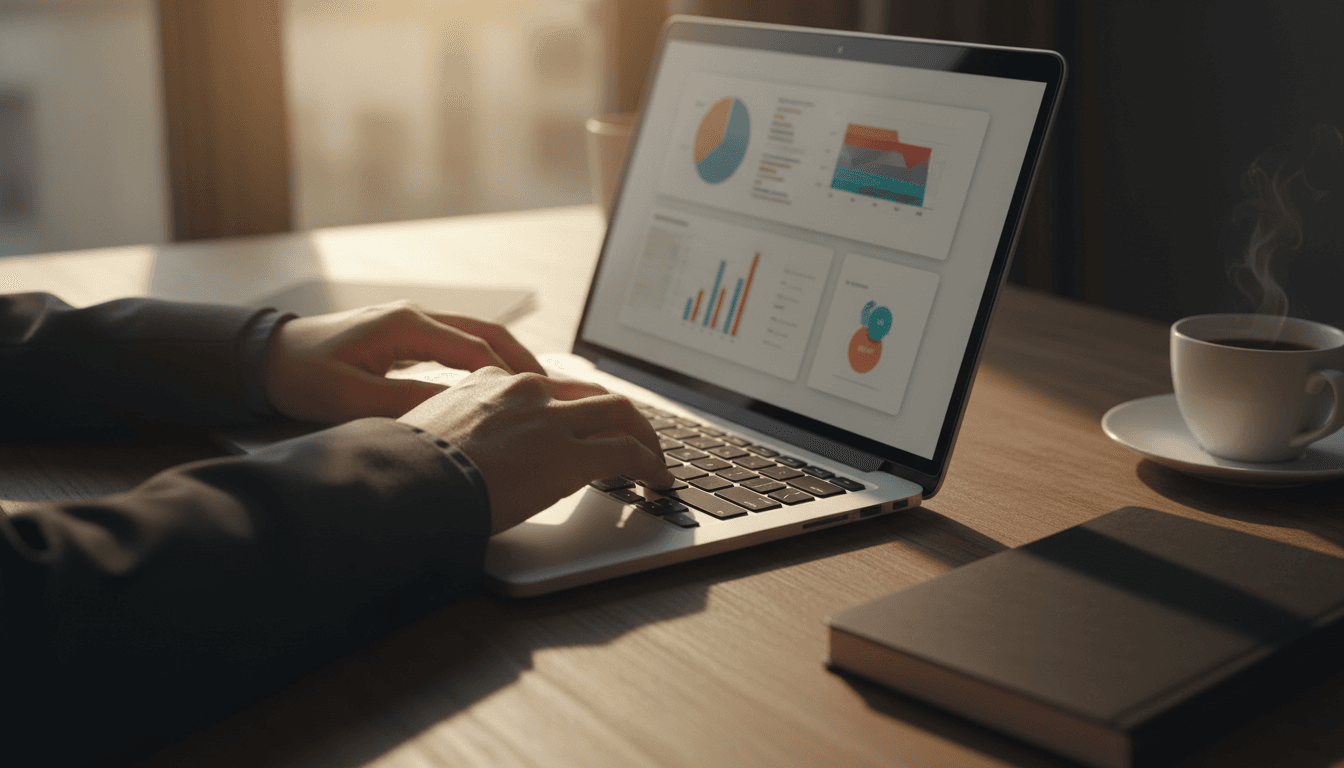 Professional hands working on business operations and digital planning